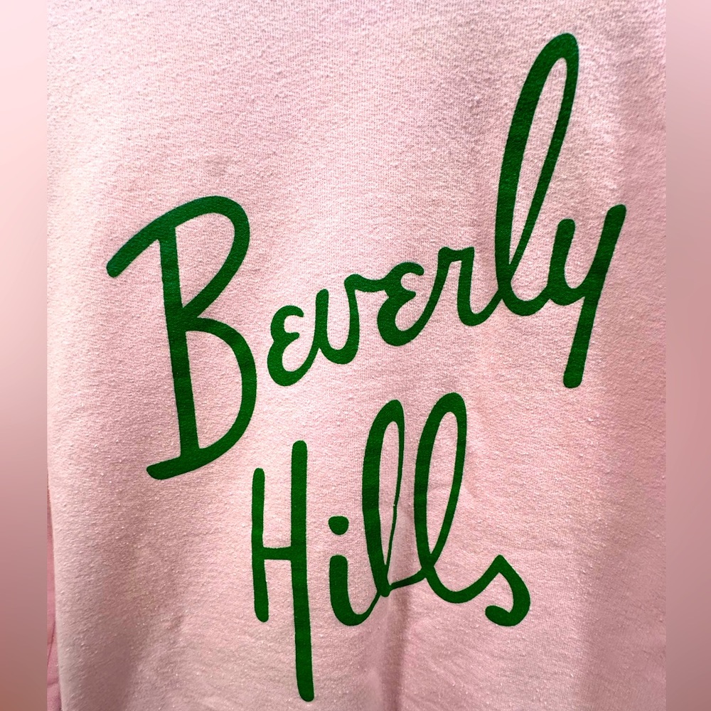 Beverly Hills Logo Pink & Green Sweetshirt
